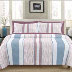 Multicolor Striped Cotton Double Bedsheet