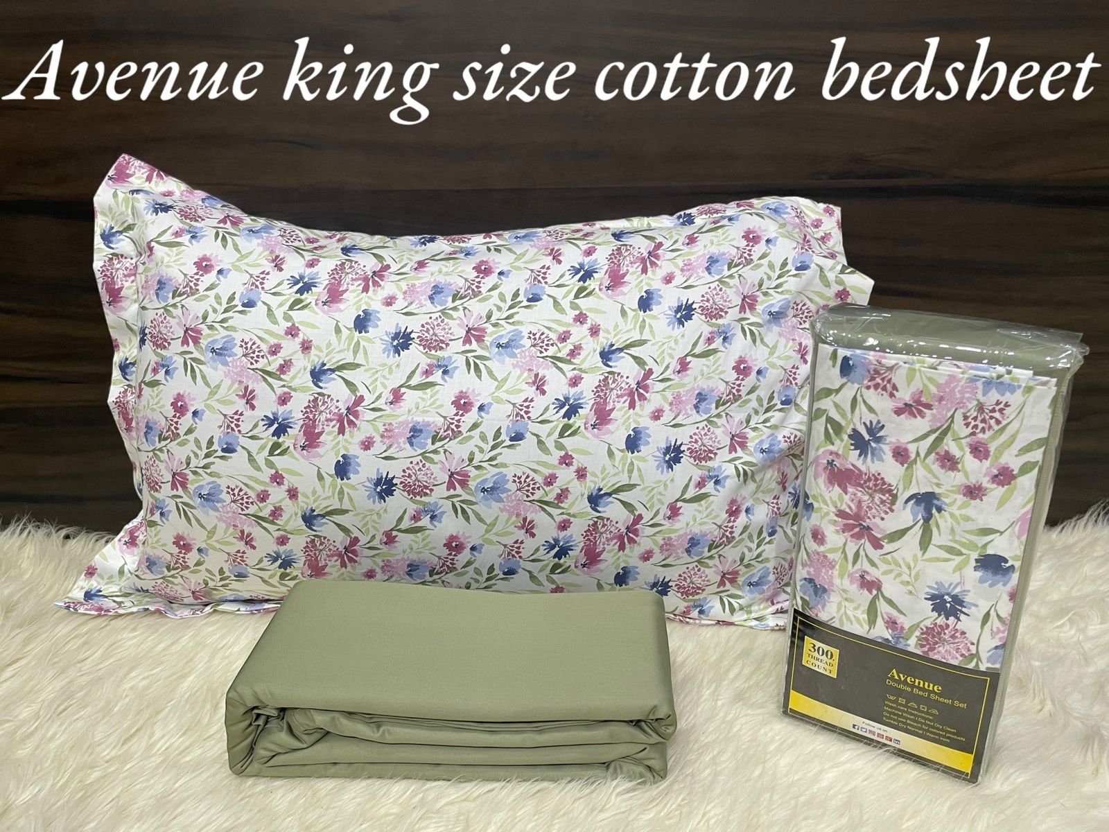 Pure Cotton King Size Bedsheet