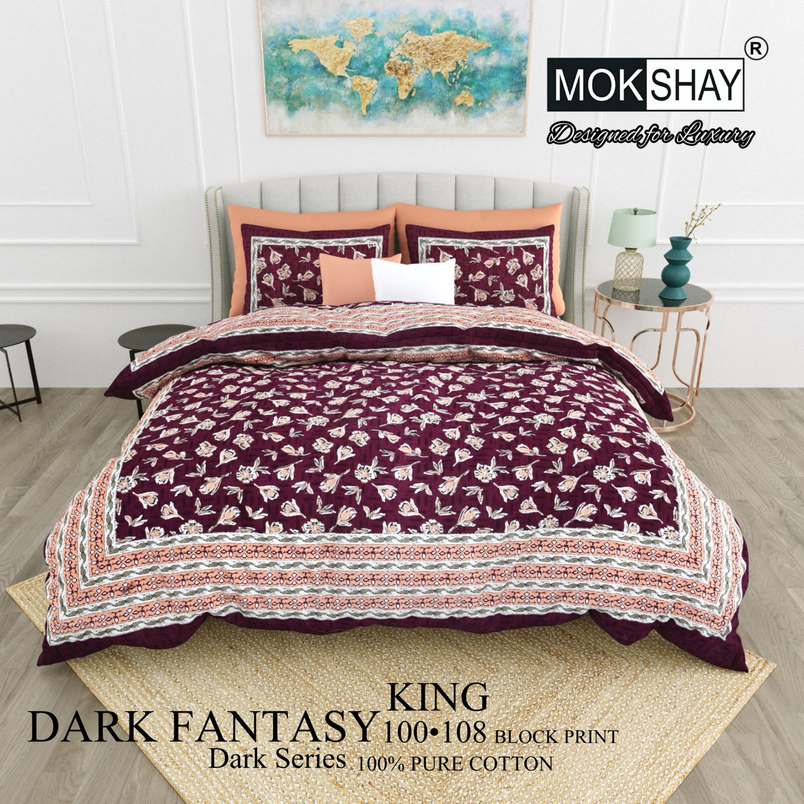 King Size Double Pure Cotton Bedsheet
