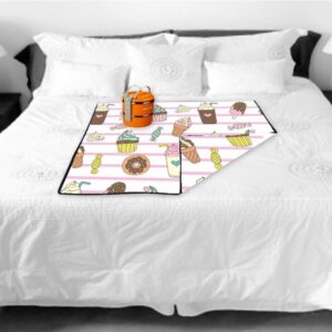 White Waterproof Reversible Food Mat/ Bed Server/Bedsheet Protector in 3 Layered Heavy Material