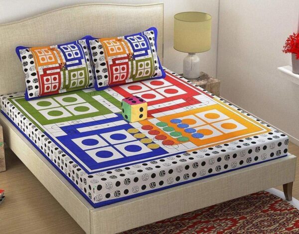 Ludo Bedsheet with one dice & 16 tokens
